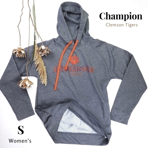 New Champion Clemson Tigers Gray Hoodie Sz S - Picture 1 of 11